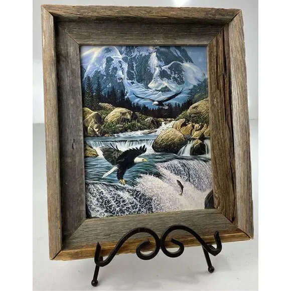 John Van Straalen Fishing At Eagle Rocks Framed Art Print 13in L x 11in W DJ1770 - Picture 3 of 12